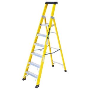 6 Tread ElevatePro® Glassfibre Platform Step Ladder - EN131 Professional